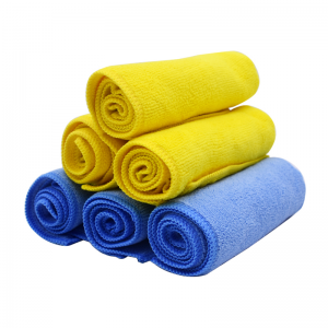 Microfiber Warp Knitted Towel 80% Poliester Pembersihan Kereta Dan Perincian Dapur Kain-B