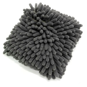 Almohadilla de lavado de chenilla de microfibra con esponja para lavado de coches de tamaño pequeño de color gris