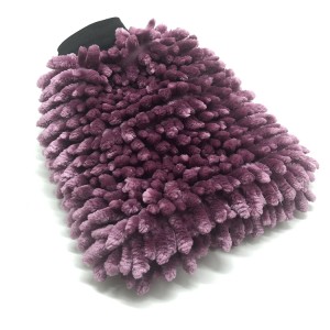 New Color Purple Chenille Wash Mitt Car Washing Microfiber Gloves Car Care Kit