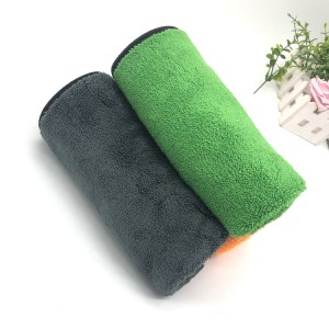 Hot Sale Soft Two Colors Microfiber Coral Fleece Towel
