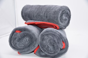 High quality microfiber twisted one layer car drying towels
