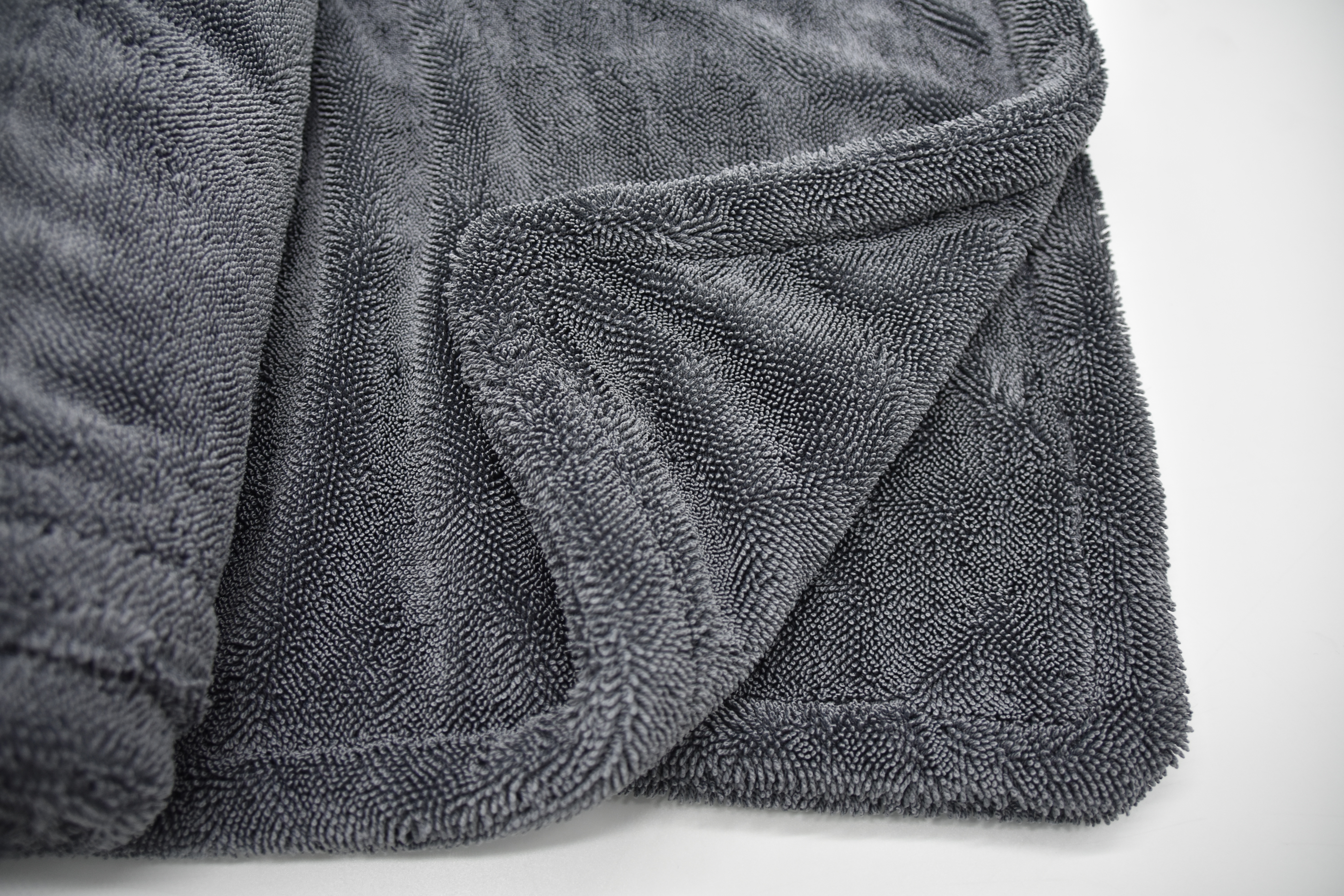Cheap price Red Silk Border Microfiber Water Absorption Twisted Towel - Absorbent Thick Scratch Free 20″x30″ 1100gsm Gray Two Side Twist Edgeless Microfiber Car Drying Towel For Auto D...