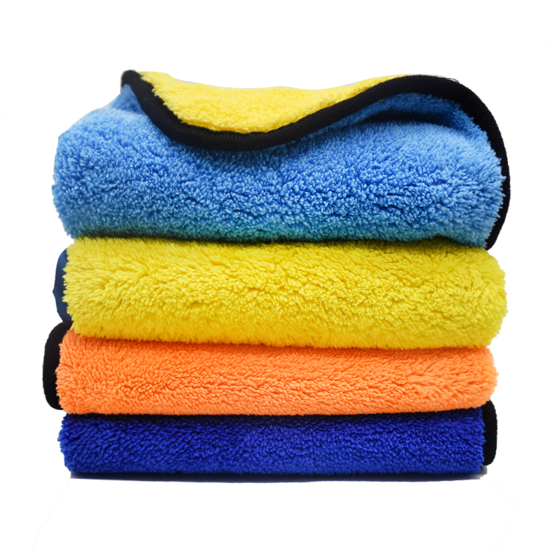 Wholesale Viking Car Towels - Border Edge Double Coral Fleece Towels High Absorptive Capacity Soft Towel-B – Jiexu