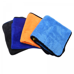 Border Edge Double Coral Fleece Towels High Absorption Capacity Soft Towel-B