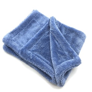Pink Blue 1400GSM 40*40cm Double Twisted Towel Car Drying Cloth  B