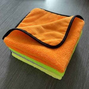 Colorful Microfiber Long Short Piles Towel with border edge-B