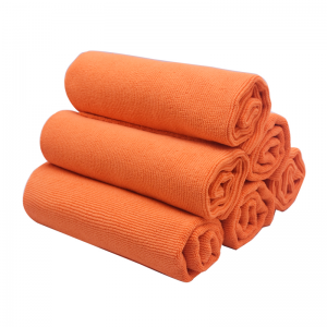 Orange Color Microfiber Pearly Towel Standard Car Cleaning Cloth-B