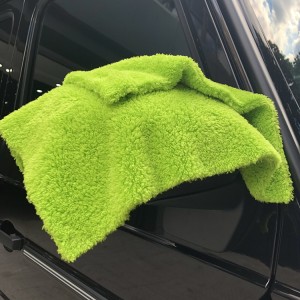 Car Waxing Plush Towel Rag 500GSM 40*40CM Microfiber Coral Fleece Towel