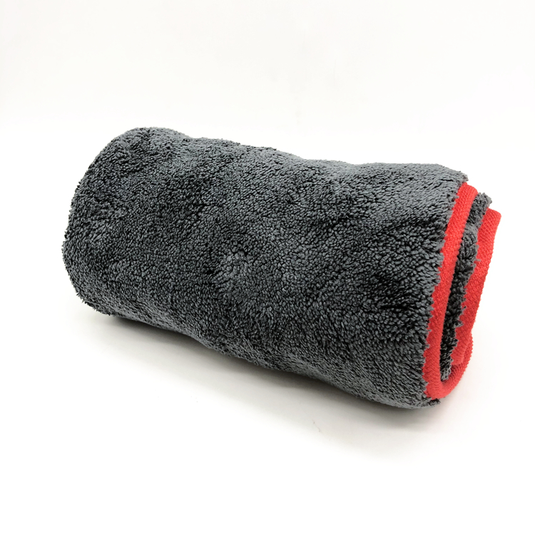 2020 China New Design Car Seat Towel Use - Red Border Edge Microfiber Coral Fleece Towel for Car Detailing – Jiexu detail pictures