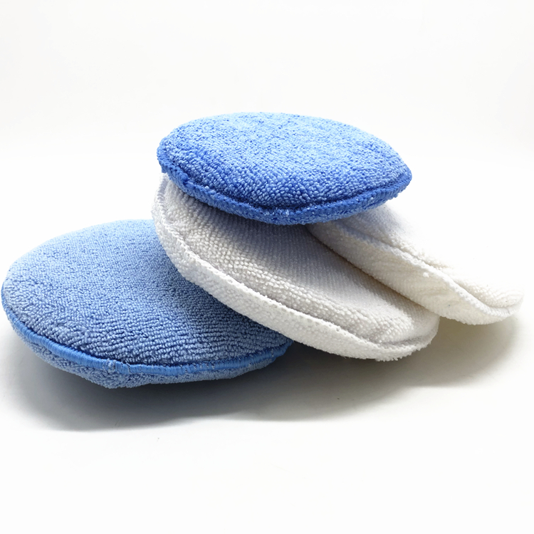 2017 China New Design Hair Dry Towel Glove - Round Microfiber Sponge Pad Car Caring Sponge Applicator Multi Sizes Applicator – Jiexu