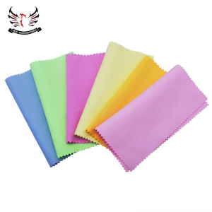 Customized Microfiber Suede Coating Towel Glass Washing Cloth-D