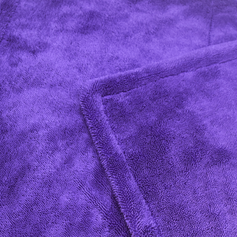 Quickly Dry Purple Color Microfiber Twisted Loop Towel Car Drying Cloth Featured Image