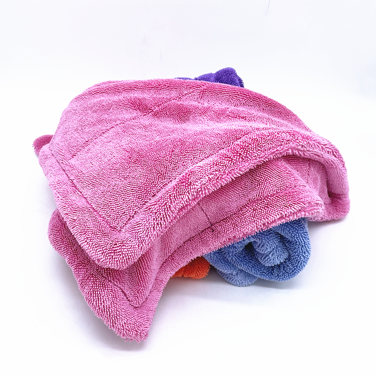 Fresh Color 40*40cm Double Twisted Car Drying Towel-B Featured Image