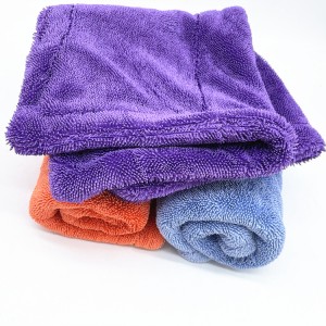 Fresh Color 40*40cm Double Twisted Car Drying Towel-B