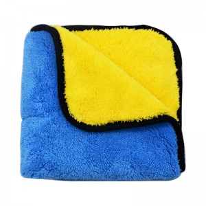 Heißer Verkauf 40 * 40CM Border Edge Double Coral Fleece Handtücher Hohe Saugfähigkeit Soft Towel-E