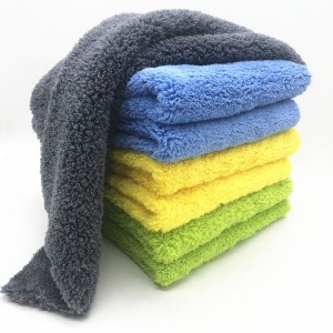 Extra thick plush coral fleece towel