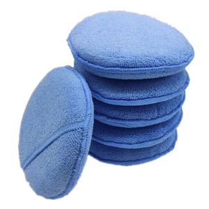 ကားသန့်ရှင်းရေး sponge pad မိုက်ခရိုဖိုက်ဘာ ကားဖယောင်းအပလီကေးရှင်း pad sponge waxing applicator pad-E