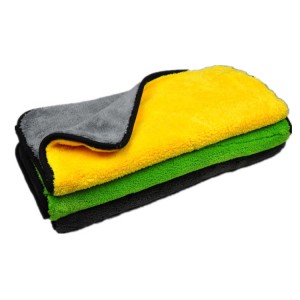 Hot sale 40*40CM Border Edge Double Coral Fleece Towels High Absorptive Capacity Soft Towel-E