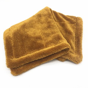 Microfiber duo layer twisted drying towel