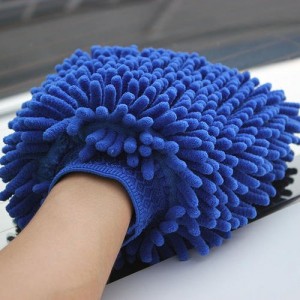 Microfiber chenille mitt master car wash mitt glove Chenille microfiber wash mitt -c