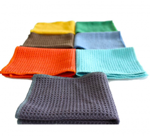 Wholesale Customized Microfiber Cleaning Cloth Waffle Glass Towel-D
