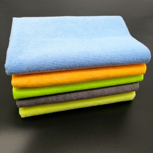 Five Colors Microfiber All Working Towel Warp Knitted Car Cleaning Cloth