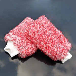 Auto detailing cleaning car long pile wash mitt