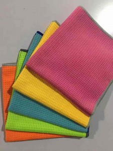450gsm Microfiber Anti-slip Super Soft Hign Absorbent Quick Dry waffle weave drying towel microfiber