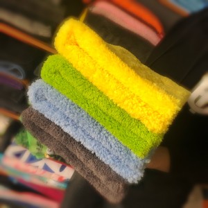 Microfiber Edgeless Plush Towel Car Detailing Cleanint Cloth Set -c