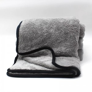 Dual layer microfiber coral fleece drying towel