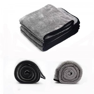 Dual layer microfiber coral fleece drying towel