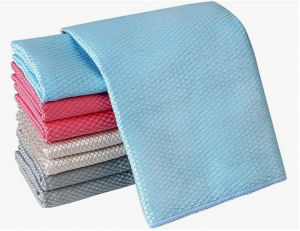 Microfiber Fish Sale Towel Kitchen Cleaning Towel Glass Cleaning microfiber cleaning towel-E