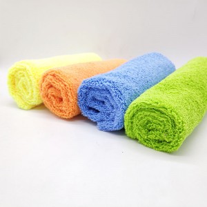 Customized microfiber long/short pile soft towel for car inner cleaning
