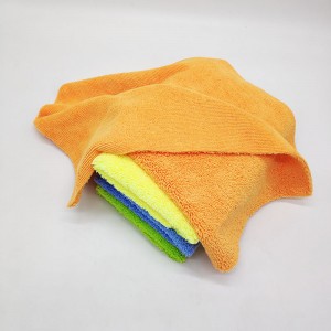 Customized microfiber long/short pile soft towel for car inner cleaning