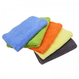 Two different side polishing towels car cleaning cloths-E