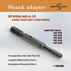 Shank adapter suitable for  COP 1240 COP1640 COP1840 COP1850 COP2540 PLUS