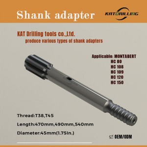 Shank adapter suitable for MONTABERT HC80 HC108 HC109 HC120 HC150
