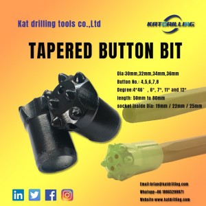 High Quality Tapered Drill Button Bit for Rock Drilling and Mining