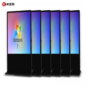 Floor standing vertical tv touch screen kiosk 4k outdoor advertising player display screen HD lcd led digital signage