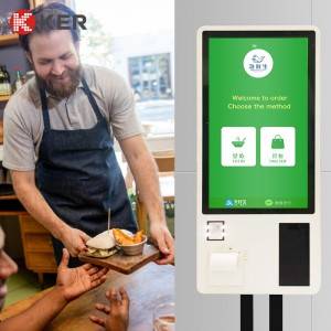 2019 China New Design China 32inch Restaurant Ordering Machine IR Touch Screen Mcdonald′s and Hamburg Self Service Kiosk with Bracket