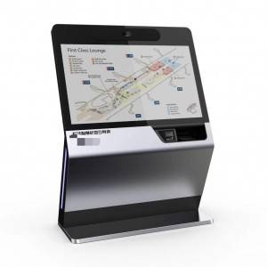 ឈរដោយឥតគិតថ្លៃ Windows 10 Touch Kiosk 43 Inch Digital Signage Inquiry Machine Information Kiosk