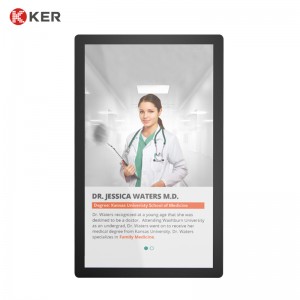 27 אינץ' שילוט דיגיטלי של בית חולים מערכת תורים לתורים תצוגת מידע של הרופאים