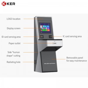 Commercial All In One Lcd Horizontal Information Terminal Uhf Rfid Library Self Checkout Borrow Return Books Self-Service Kiosk
