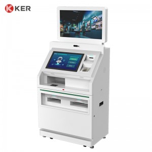 Freestanding 21.5 inch android  touch screen kiosk self service report print terminal
