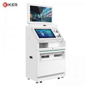Card Reader Dispenser All In One passport scanner touch screen self service print terminal Kiosk