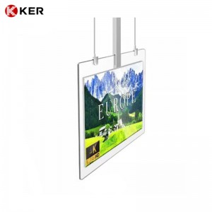 High Quality Portable 32 43 49 55 Inch Double Side Hanging Digital Signage withouut Touch