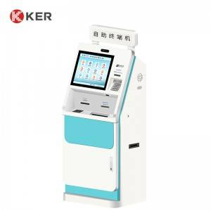 KER-DZ002A Hospital Self Service Registration Payment Kiosk With Receipt Printer Cash Accepter