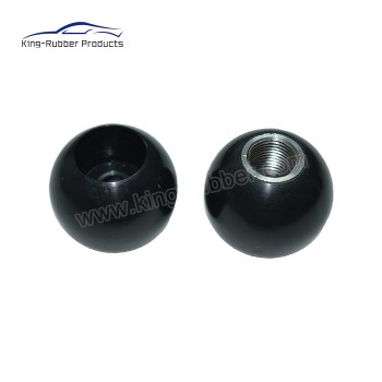 Thermoset Ball Knob, Threaded Black Plastic Smooth Rim Solid Ball Knobs