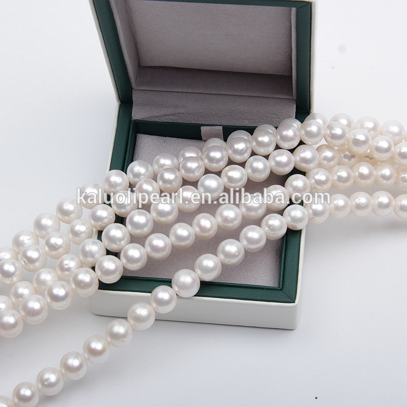 AA 7-8mm Gray tiny Ring potato freshwater pearls,large hole,big hole pearls