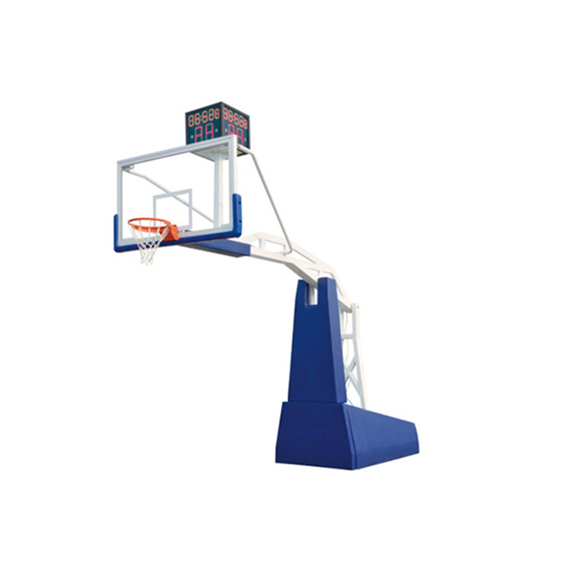 Hottest indoor basketball glass backboard electric basketball hoop